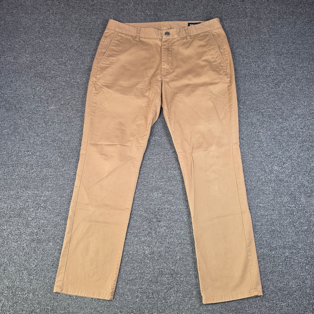 Bonobos Stretch Washed Chinos Tan Brown Mens 34x30 Tailored Fit Casual Golf Pant - Picture 2 of 13